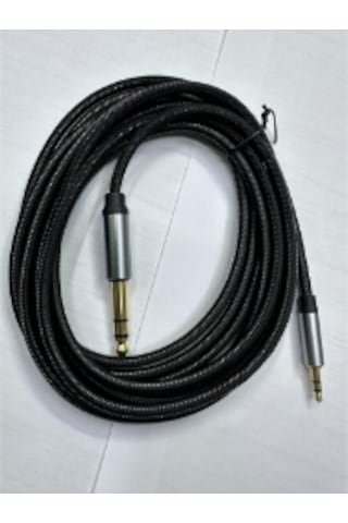 10 Metre 3.5 Mm Stereo 6.3 Mm Stereo Kablo 10 Metre Stereo Amfi Kablosu