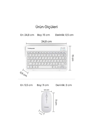 Beyaz Kablosuz Klavye Ve Mouse Seti