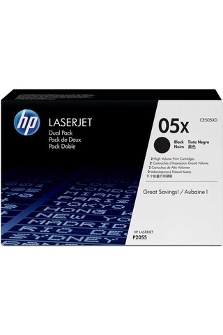 Hp 05x-ce505xd Toner Yüksek Kapasiteli İkili Paket