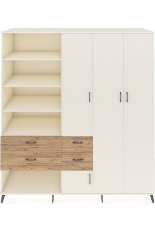 Kronos Dolap 14 Raflı 4 Çekmeceli 4 Kapaklı 220x59x243 Aytaşı-aytaşı/çam Aytası/atlas Çam