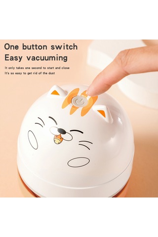 Jeemson M20 Hamster Modeli Masaüstü Süpürge - Toz Ve Parçacık Temizleyici, 2xaa Pil İle Çalışır Pil Dahil Değil