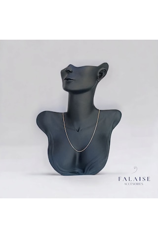 Parlak Zincir Kolye - 55cm Altın