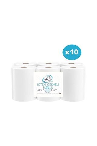 Pratiksoft İçten Çekmeli Kağıt Havlu 10 x 6'lı