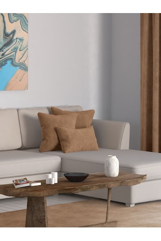 Br Perle Home Daily Series Kahverengi Kırlent Yastık Kılıfı Kahverengi