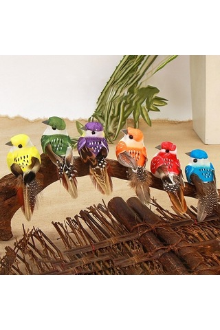 Ebitda 6 Adet Pençeli Kuş Bahçe Ağacı Süs, Hayvan Ve Park İçin Mükemmel