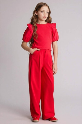 Defacto Wıde Leg Geniş Paça Pantolon Kız Çocuk H0146a826smrd282 Kırmızı-rd282