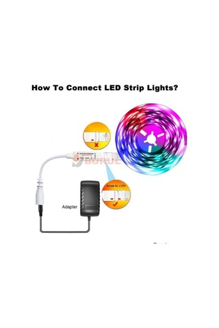 Rgb Şerit Led Işık 256 Renk Bluetooth Kontrol Set 2.5 Metre