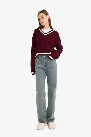 Defacto Coool Regular Fit V Yaka Kazak C7321ax25wnbr456 Bordo