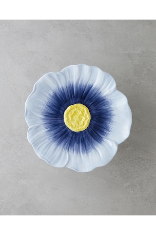 English Home Flowerella Dolomite Kek Standı 26 Cm Mavi