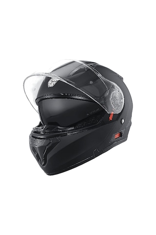 Ff868 Night Motosiklet Kaskı Güneş Vizörlü Çene Açılır Motorcu Kask Siyah