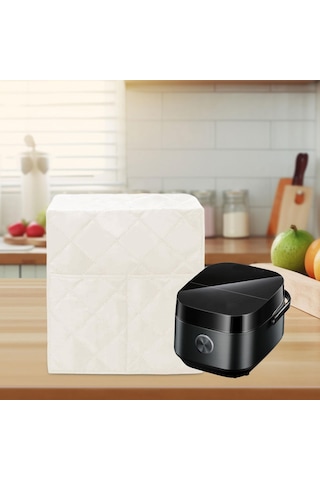 Homyl Kahve Yapma Makinesi Kapağı Yıkanabilir Su Geçirmez Bej