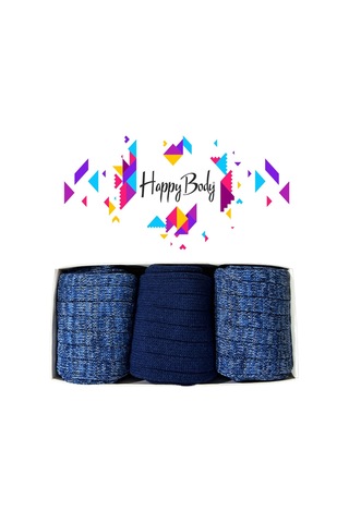 Happy Body ART.37268 Kadın 3 Çift Kalın Ribanalı Bot Çorap Çok Renkli
