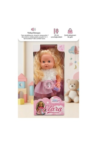 Elara Türkçe Konuşan 35cm Kafası Kolları Ve Bacakları Et Bebek Gövdesi Sert Plastik Oyuncak Bebek 62762399