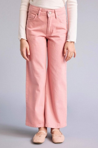 Defacto Wıde Leg Gabardin Pantolon Kız Çocuk G7744a826sppn111 Pembe-pn111