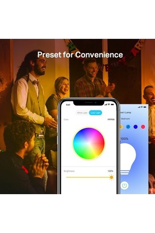 Akıllı Wi-fi Led Ampul, Uzaktan Kumanda İle Kolay Kontrol İmkanı Açık Kahverengi