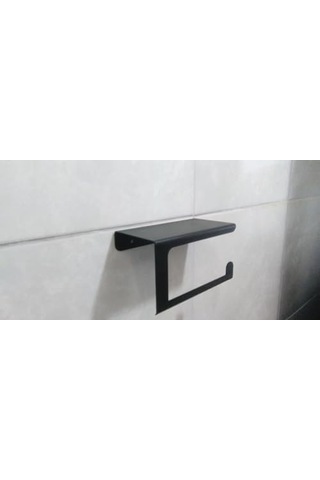 1,5mm Kendinden Yapışkanlı Su Geçirmez,modern Telefon Raflı Metal Rulo Tutucu,delmeden Montaj,banyo Tuvalet Kağıtlık,tuvalet Kağıdı Askısı Aparatı,tuvalet Kağıdı Standı,wc Kağıdı Tutacağı Siyah