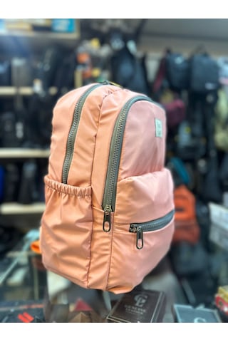 Bagslaab Pembe Su Geçirmez Kumaş Sırt Çantası 1067 Pembe