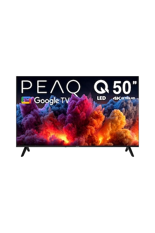 PEAQ 50Q80 50" 126 Ekran Dahili Uydu Alıcı Google 4K Ulra HD QLED TV