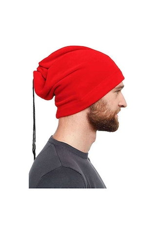 Royaleks Polar Unisex İpli Bere Ve Boyunluk Kırmızı Diğer