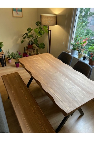 Doğal Ahşap Yemek Masası-70-120