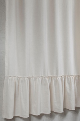 Naturel Bohem French Stil Fırfırlı Perde Krem