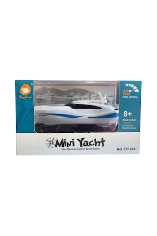 Kumandalı Mini Tekne / Rc Mavi Beyaz Sürat Teknesi