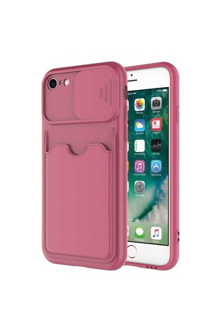 Apple Uyumlu iPhone Se 2022 Kılıf Zore Kartix Kapak Koyu Mor
