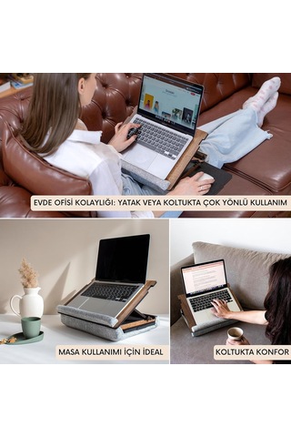 Lexroo Ls051 Minderli Eğim Ayarlanabilir Mousepadli Laptop Sehpası