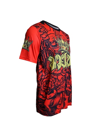 Dragondo Tx8598 Muaythai Tişört Dijital Baskılı Muay Thai Tişört Kırmızı Kırmızı