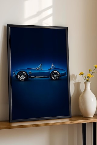 Saturn Shelby Cobra 427 Sc Araba Çerçeveli Tablo Erkek Odası Ve Garaj Dekoru Classic Car Collection