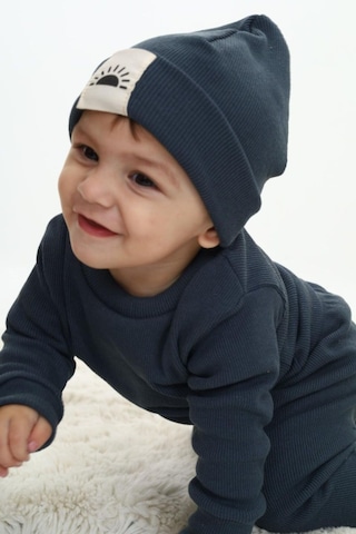 My Kids Wear Fitilli Unisex Bebek - Çocuk Üçlü Takım Krem-Mavi