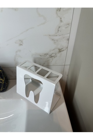 lyla concept Işıl Metal Şarjlı Diş Fırçalık Elektrikli Diş Fırçası Standı Beyaz