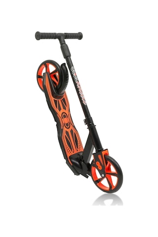 12 Yaş+ Üstü Neon Katlanabilir Çocuk Scooter 2 Dev Tekerlekli Frenli Scoter Turunccu