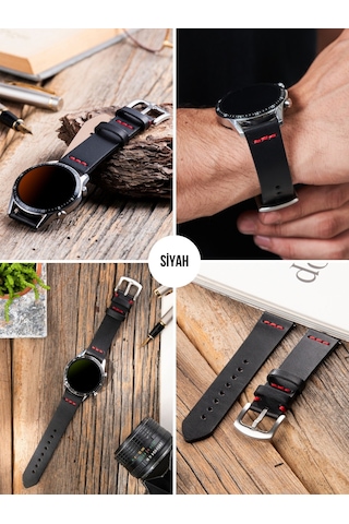 Huawei Watch Gt2 E Pro Gt3 Pro Gt4 Gt5 Gt6 Pro 46mm Ultimate 2 Uyumlu Deri Saat Kordonu 22mm