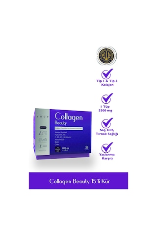 Voop Collagen Tip 1 ve Tip 3 5500 Mg Nar Aromalı 15 Shot x 40 ML