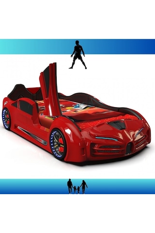 Bugatti Kapılı Arabalı Karyola Kırmızı Diğer Bugatti Kapılı Arabalı Karyola Kırmızı Diğer