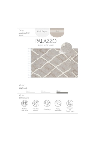 Cool Halı Palazzo Bej Mutfak Halısı Yumuşak Bukle Tezgah Önü Leke Tutmaz İskandinav Kabartmalı Halı