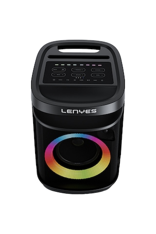 Lenyes S881 Su Geçirmez Mikrofonlu Çoklu Giriş RGB Işıklı TWS Karaoke FM Bluetooth Hoparlör