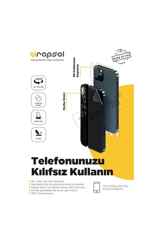 Apple iPhone 15 Pro Max Uyumlu Full Body 360 Derece Koruyucu Ön, Arka Yan Film