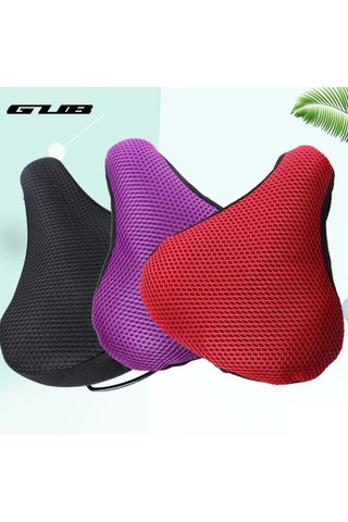 Gub Yumuşak Bisiklet Koltuğu Kapağı Ergonomi Bisiklet Sele Nefes Alabilir 3d Petek Örgü Koltuk Minderi Renk: Kırmızı