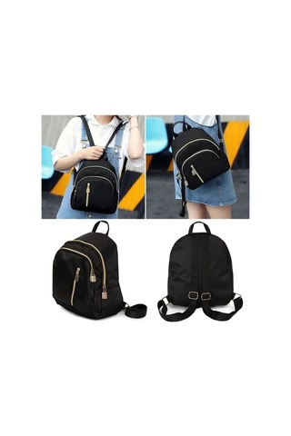 Zyzqstore Kadın Mini Sırt Çantası - Fonksiyonel, Moda, Seyahat, Siyah, Sevimli Siyah