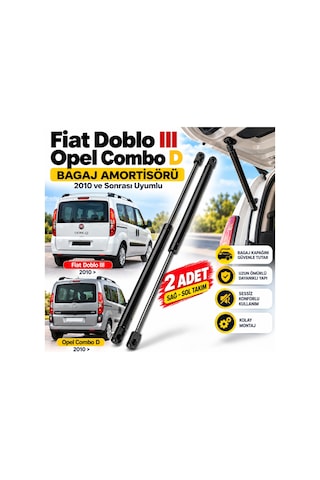 Fiat Doblo Iıı 2010 Sonrası Opel Combo D Uyumlu Bagaj Kapağı Amortisörü Sağ Sol Takım 2 Adet