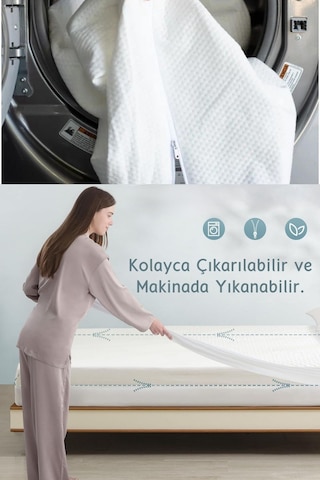 Fermuarlı Yıkanabilir Yatak Kılıfı Yatak Pedi&şiltesi Kılıfı Lütfen Yatak Yüksekliğini Belirtiniz