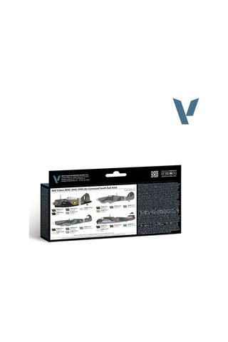 Vallejo 71146 8x18 Ml. Raf Colors Seac Air Command South East Asia 1942-1945, Model Air Serisi Model Boyası Seti Renkli