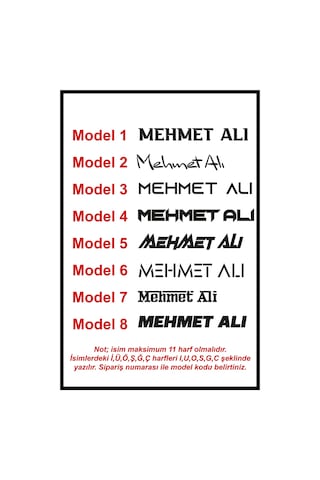 İsim Yazı Oto Sticker 20 4 Cm3647