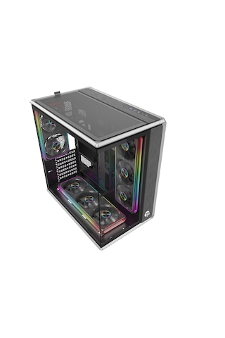 Strong Vhagar 8x 120mm Argb Fanlı Kumandalı Gaming Akvaryum Siyah Kasa Powersız