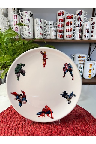 5 Parça Süper Kahramanlar Avengers Model Çocuk Bebek Yemek Takımı Çok Renkli
