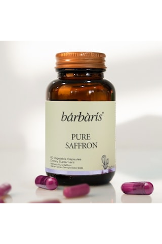 Barbaris Pure Saffron Takviye Edici Gıda 60 Bitkisel Kapsül