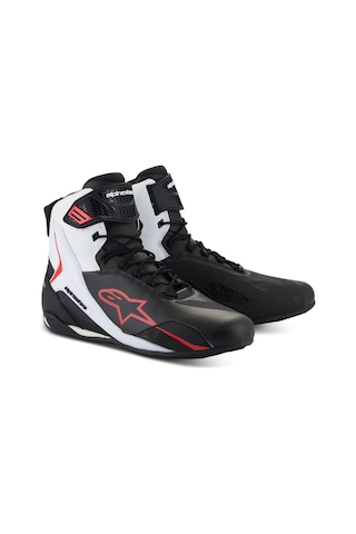 Alpinestars Faster-4 Korumalı Motosiklet Botu Siyah Beyaz Kırmızı
