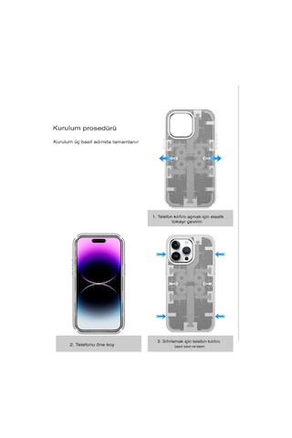 Apple iPhone Uyumlu 13 Pro Kılıf Mekanik Bumper Kapak - Mavi